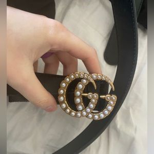 Pearl Gucci belt